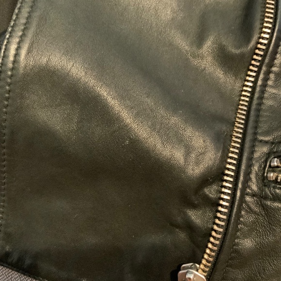 ALL SAINTS Leather Catch Biker Jacket Size 0 - Picture 6 of 10